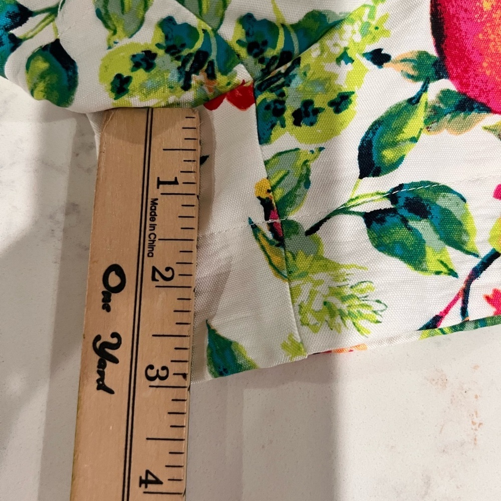 White Floral Fruit Print Shorts - Picture 9 of 16